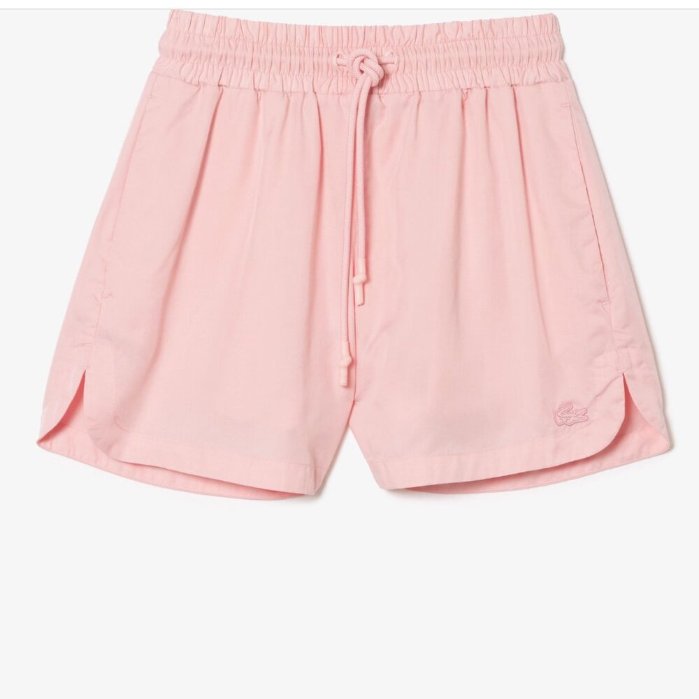 Lacoste Pink Women's UNISEX Signature Shorts NWOT  RARE